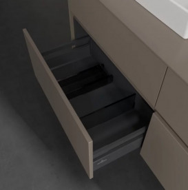 Тумба під раковину Villeroy & Boch Collaro 140х50 см ДСП сірий трюфель C07400VG