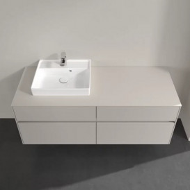 Тумба під раковину Villeroy&Boch Collaro 140х50 см ДСП м'який сірий C07400VK