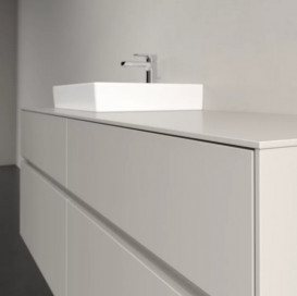 Тумба під раковину Villeroy&Boch Collaro 140х50 см ДСП м'який сірий C07400VK