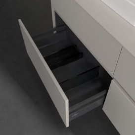 Тумба під раковину Villeroy&Boch Collaro 140х50 см ДСП м'який сірий C07400VK