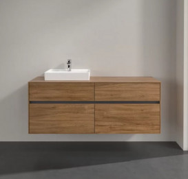 Тумба під раковину Villeroy & Boch Collaro 140х50 см ДСП дуб канзас C07400RH