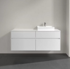 Тумба под раковину Villeroy & Boch Collaro 140х50 см МДФ глянцевый белый C07500DH