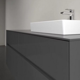 Тумба под раковину Villeroy & Boch Collaro 140х50 см МДФ глянцевый серый C07500FP