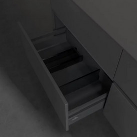 Тумба под раковину Villeroy & Boch Collaro 140х50 см МДФ глянцевый серый C07500FP