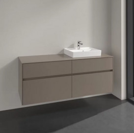 Тумба под раковину Villeroy & Boch Collaro 140х50 см ДСП трюфель серый C07500VG