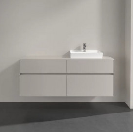 Тумба під раковину Villeroy&Boch Collaro 140х50 см ДСП м'який сірий C07500VK