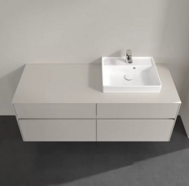 Тумба під раковину Villeroy&Boch Collaro 140х50 см ДСП м'який сірий C07500VK