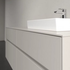 Тумба під раковину Villeroy&Boch Collaro 140х50 см ДСП м'який сірий C07500VK