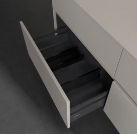 Тумба під раковину Villeroy&Boch Collaro 140х50 см ДСП м'який сірий C07500VK