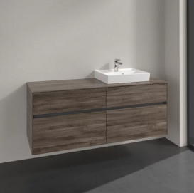 Тумба під раковину Villeroy & Boch Collaro 140х50 см ДСП кам'яний дуб C07500RK