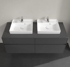 Тумба під раковину Villeroy&Boch Collaro 140х50 см МДФ глянсовий сірий C07600FP