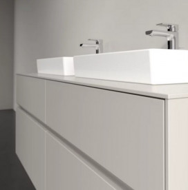 Тумба под раковину Villeroy & Boch Collaro 140х50 см ДСП мягкий серый C07600VK