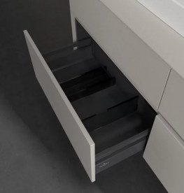 Тумба под раковину Villeroy & Boch Collaro 140х50 см ДСП мягкий серый C07600VK