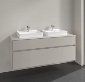 Тумба под раковину Villeroy & Boch Collaro 140х50 см ДСП мягкий серый C07600VK