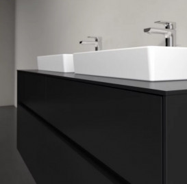 Тумба под раковину Villeroy & Boch Collaro 140х50 см МДФ черный матовый лак C07600PD