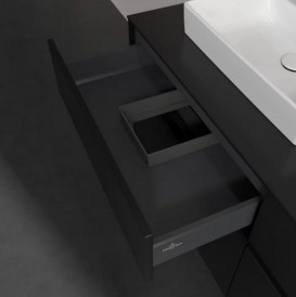 Тумба под раковину Villeroy & Boch Collaro 140х50 см МДФ черный матовый лак C07600PD