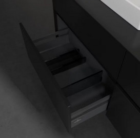 Тумба под раковину Villeroy & Boch Collaro 140х50 см МДФ черный матовый лак C07600PD