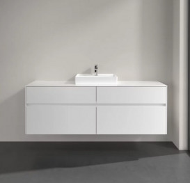 Тумба под раковину Villeroy & Boch Collaro 160х50 см МДФ глянцевый белый C07700DH