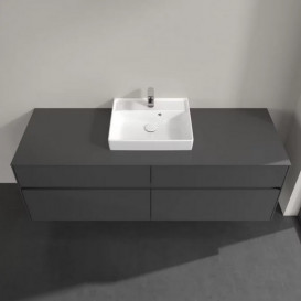 Тумба под раковину Villeroy & Boch Collaro 160х50 см МДФ глянцевый серый C07700FP
