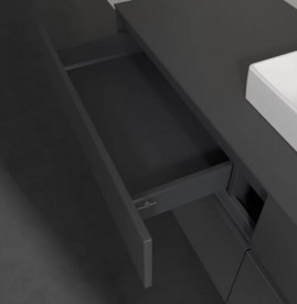 Тумба под раковину Villeroy & Boch Collaro 160х50 см МДФ глянцевый серый C07700FP