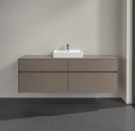 Тумба под раковину Villeroy & Boch Collaro 160х50 см ДСП трюфель серый C07700VG