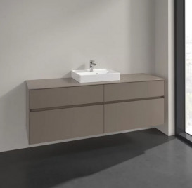 Тумба под раковину Villeroy & Boch Collaro 160х50 см ДСП трюфель серый C07700VG