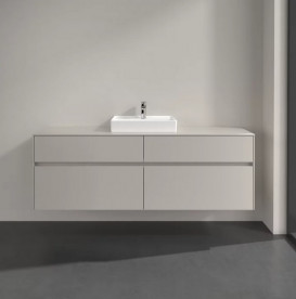 Тумба под раковину Villeroy & Boch Collaro 160х50 см ДСП мягкий серый C07700VK