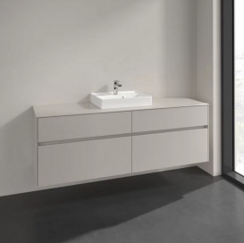 Тумба под раковину Villeroy & Boch Collaro 160х50 см ДСП мягкий серый C07700VK