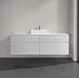 Тумба під раковину Villeroy&Boch Collaro 160х50 см ДСП біле дерево C07700E8