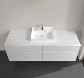 Тумба під раковину Villeroy&Boch Collaro 160х50 см ДСП біле дерево C07700E8