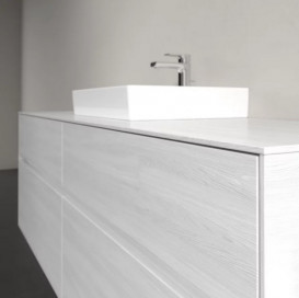 Тумба під раковину Villeroy&Boch Collaro 160х50 см ДСП біле дерево C07700E8