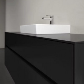 Тумба під раковину Villeroy&Boch Collaro 160х50 см МДФ чорний матовий лак C07700PD