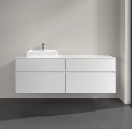 Тумба під раковину Villeroy&Boch Collaro 160х50 см МДФ глянсовий білий C07800DH