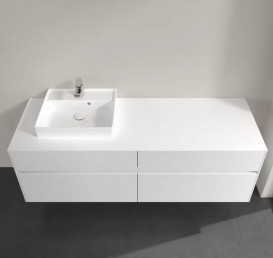 Тумба под раковину Villeroy & Boch Collaro 160х50 см МДФ глянцевый белый C07800DH