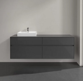 Тумба під раковину Villeroy&Boch Collaro 160х50 см МДФ глянсовий сірий C07800FP