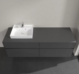 Тумба під раковину Villeroy&Boch Collaro 160х50 см МДФ глянсовий сірий C07800FP