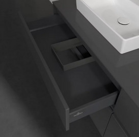 Тумба під раковину Villeroy&Boch Collaro 160х50 см МДФ глянсовий сірий C07800FP