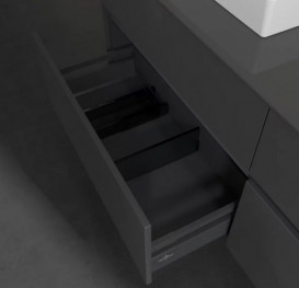 Тумба під раковину Villeroy&Boch Collaro 160х50 см МДФ глянсовий сірий C07800FP