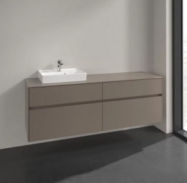 Тумба под раковину Villeroy & Boch Collaro 160х50 см ДСП трюфель серый C07800VG