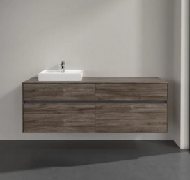 Тумба під раковину Villeroy & Boch Collaro 160х50 см ДСП кам'яний дуб C07800RK