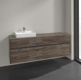 Тумба під раковину Villeroy & Boch Collaro 160х50 см ДСП кам'яний дуб C07800RK