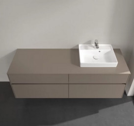 Тумба під раковину Villeroy & Boch Collaro 160х50 см ДСП сірий трюфель C07900VG