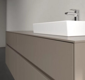 Тумба під раковину Villeroy & Boch Collaro 160х50 см ДСП сірий трюфель C07900VG