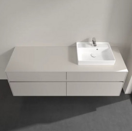 Тумба під раковину Villeroy&Boch Collaro 160х50 см ДСП м'який сірий C07900VK