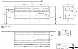 Тумба під раковину Villeroy&Boch Collaro 160х50 см ДСП м'який сірий C07900VK