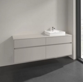 Тумба під раковину Villeroy&Boch Collaro 160х50 см ДСП м'який сірий C07900VK