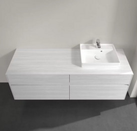 Тумба під раковину Villeroy&Boch Collaro 160х50 см ДСП біле дерево C07900E8