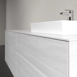 Тумба під раковину Villeroy&Boch Collaro 160х50 см ДСП біле дерево C07900E8