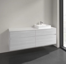 Тумба під раковину Villeroy&Boch Collaro 160х50 см ДСП біле дерево C07900E8