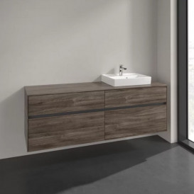 Тумба під раковину Villeroy & Boch Collaro 160х50 см ДСП кам'яний дуб C07900RK